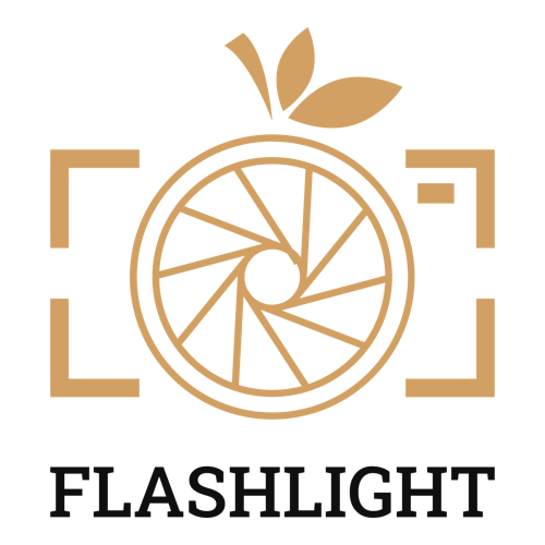 Ein Fotografie-Logo für eine Firma namens Flashlight.