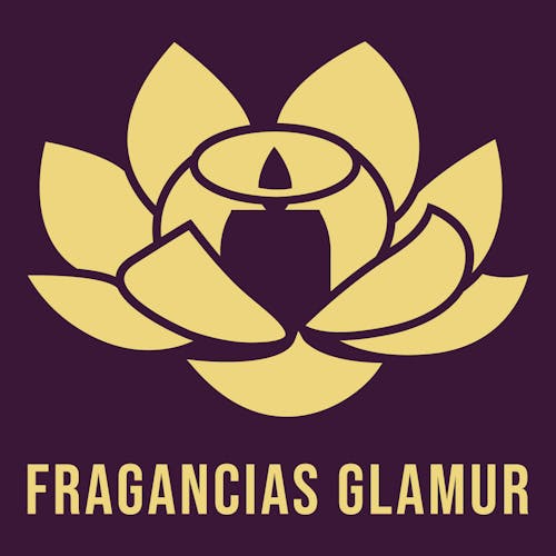 Logo para velas de una empresa llamada Fragancias Glamur.