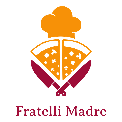 Un logo per una pizzeria che si chiama Fratelli Madre.