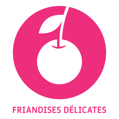 Un logo de pâtisserie pour une entreprise appelée Friandises Délicates.