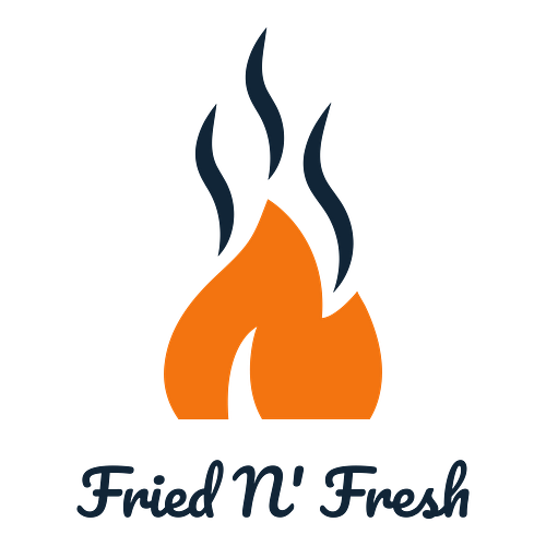 Fried chicken logo for a business called Fried n' Fresh.