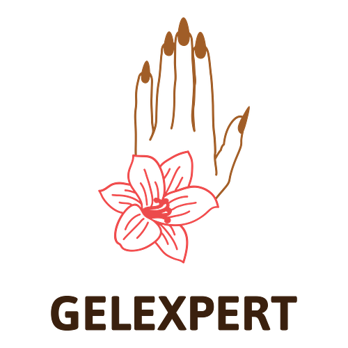 Un logo per un salone per le unghie che si chiama Gelexpert.