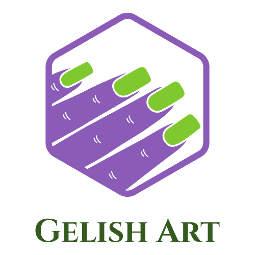 Un logo d'onglerie pour une entreprise appelée Gelish Art.