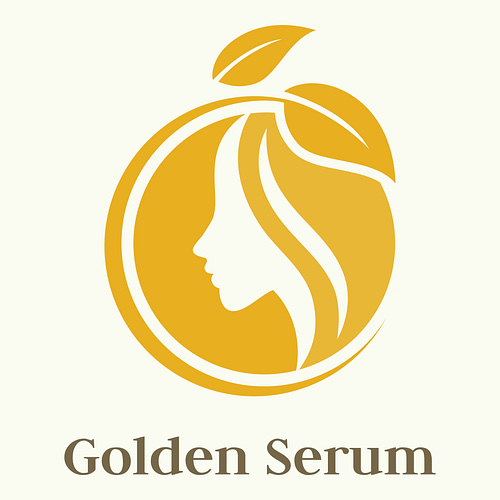 Logo para negocios de belleza de una empresa llamada Golden Serum.