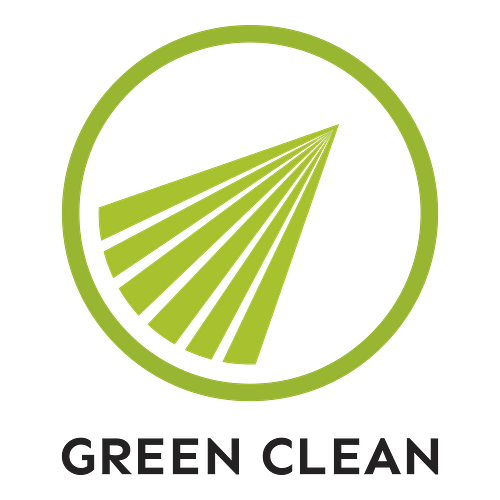 Ein Logo für eine Reinigungsfirma namens Green Clean.