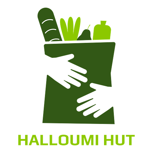 Arabic logo for a business called Halloumi Hut.