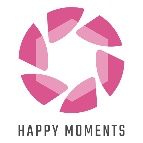 Ein Fotografie-Logo für eine Firma namens Happy Moments.
