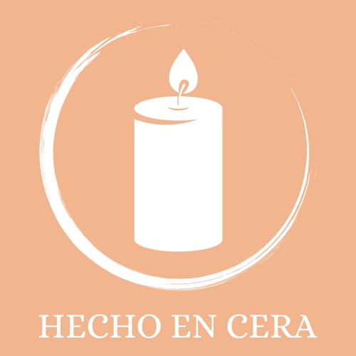 Logo para velas de una empresa llamada Hecho en Cera.