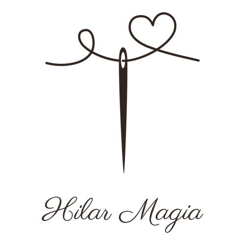 Logo para un negocio de manualidades de una empresa llamada Hilar Magia.