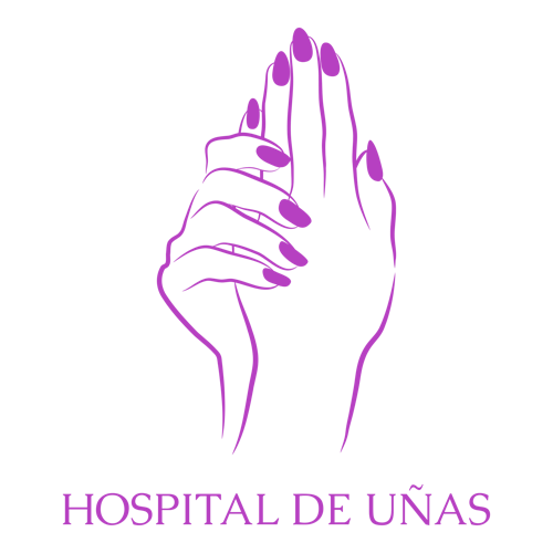 Logo de un salón de uñas llamado "Hospital de Uñas".