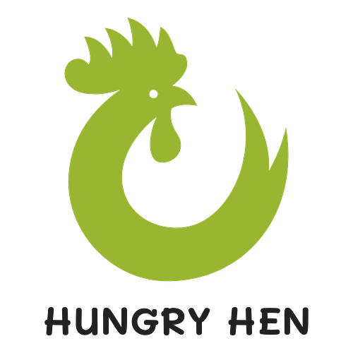 Fried chicken logo for a business called Hungry Hen.