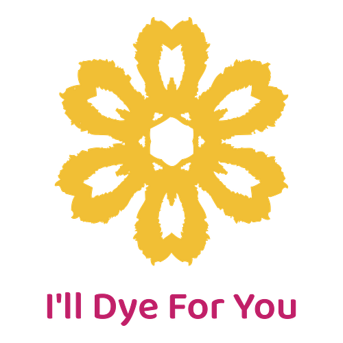 Tie-dye logo for a business called I'll Dye for You.