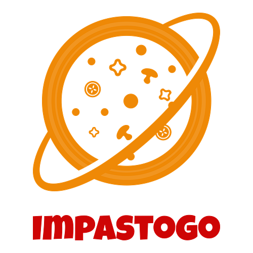 Un logo per una pizzeria che si chiama Impastogo.