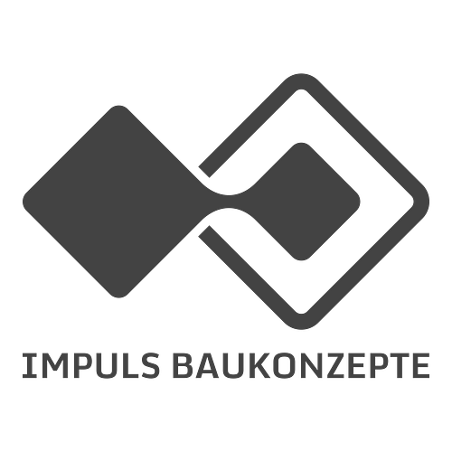 Ein Logo für ein Bauunternehmen namens Impuls Baukonzepte.