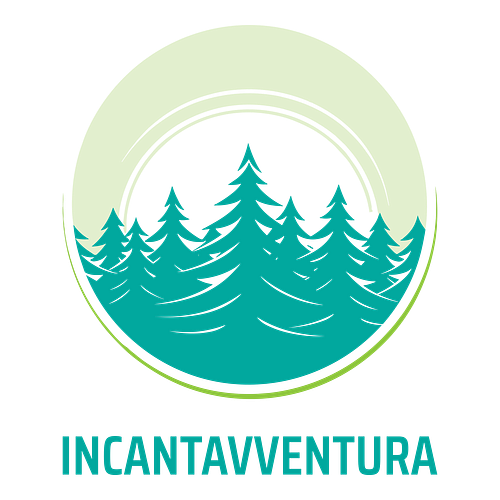 Un logo per un'agenzia viaggio che si chiama Incantavventura.