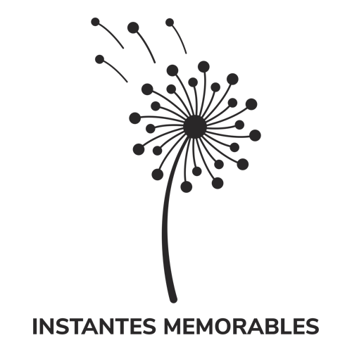 Logo de una empresa de organización de eventos llamada "Instantes Memorables".