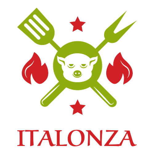 Un logo per un ristorante italiano che si chiama Italonza.