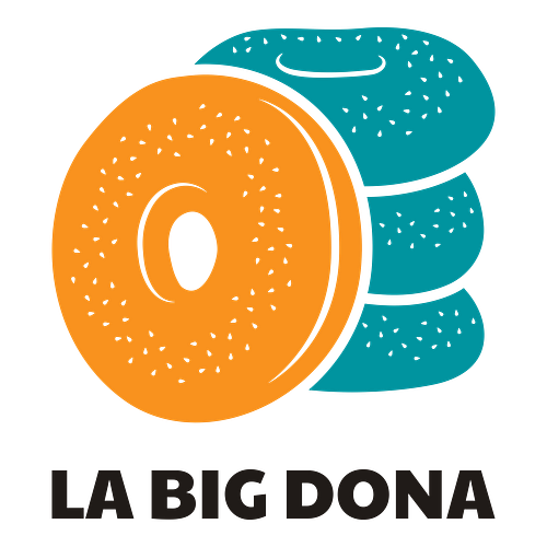 Logos para negocios de donas para un negocio de donas llamado "La Big Dona".