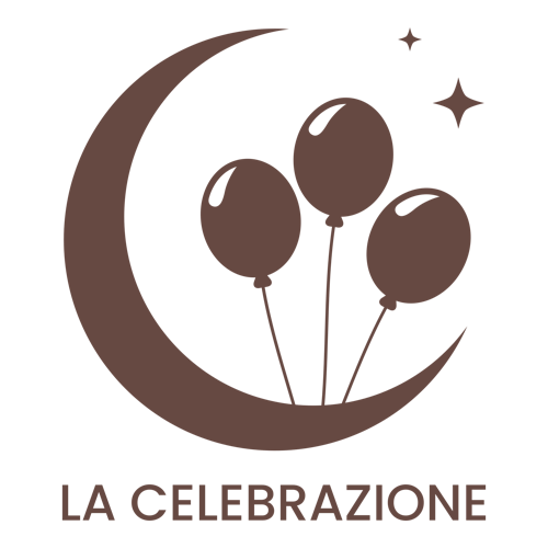 Logo de una empresa de organización de eventos llamada "La Celebrazione".