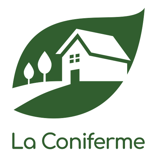 Un logo de ferme pour une entreprise appelée La Coniferme.