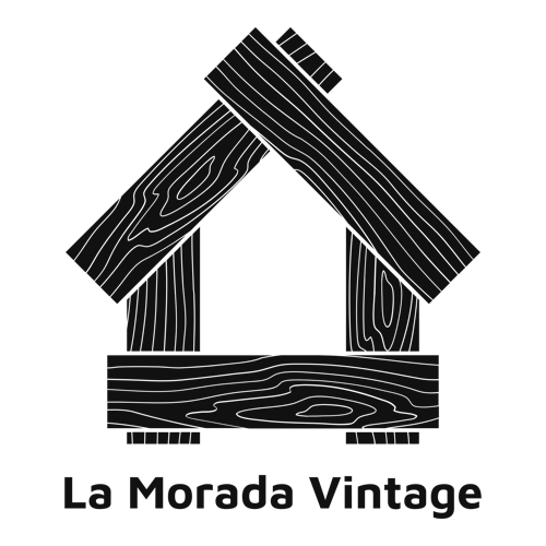 Logo para un negocio de manualidades de una empresa llamada La Morada Vintage.