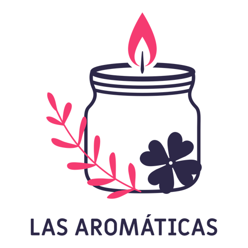 Logo para velas de una empresa llamada Las Aromáticas.