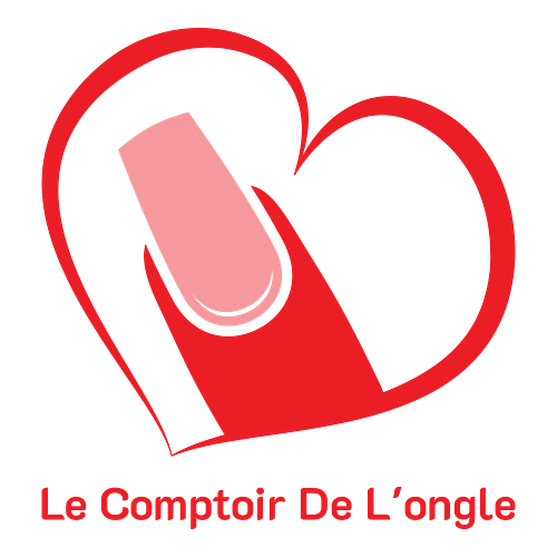 Un logo d'onglerie pour une entreprise appelée Le Comptoir de l'Ongle.