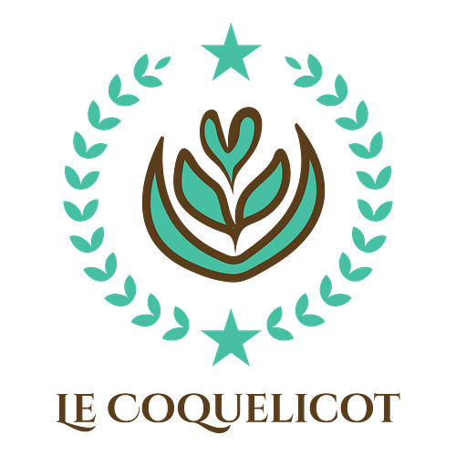 Un logo de café pour une entreprise appelée Le Coquelicot.