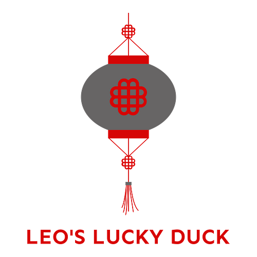 Lucky logo for a business called Leo's Lucky Duck.