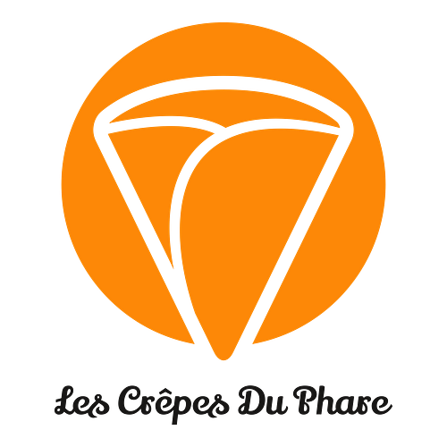 Un logo de restaurant pour une entreprise appelée Les Crêpes du Phare.