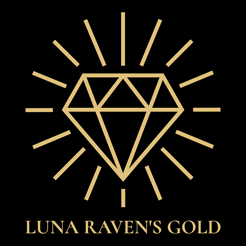 Lucky logo for a business called Luna Raven's Gold.
