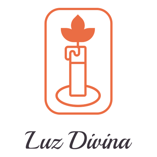 Logotipo para uma loja de artigos religiosos chamada Luz Divina.