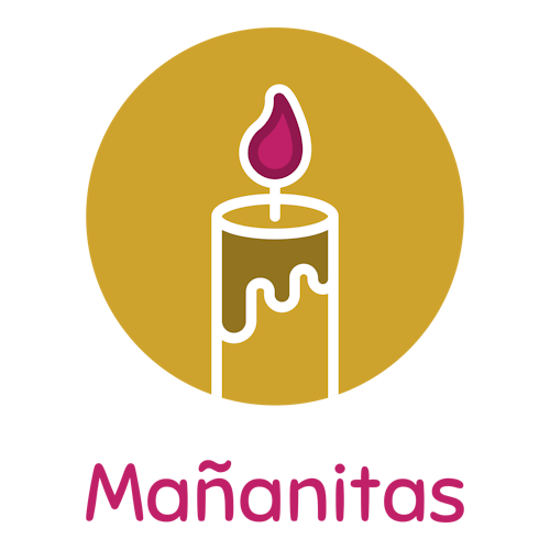 Logo para velas de una empresa llamada Mañanitas.