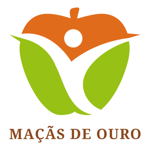 Logotipo bíblico para uma empresa chamada Maçãs de Ouro.
