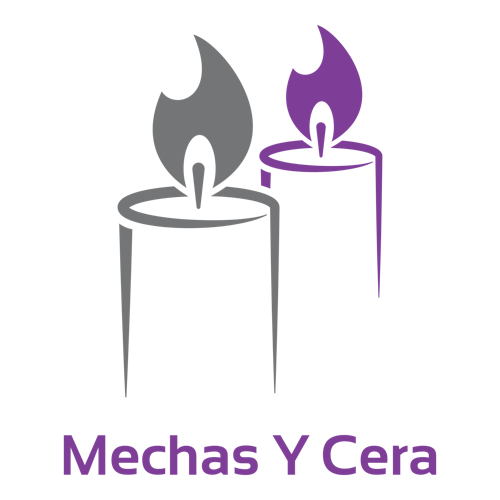 Logo para velas de una empresa llamada Mechas y Cera.