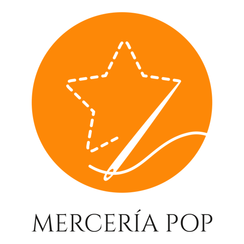 Logo para un negocio de manualidades de una empresa llamada Mercería Pop.