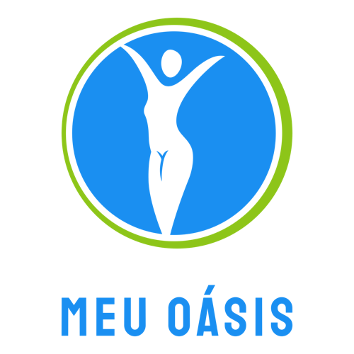 Logotipo para uma clínica de massagem chamada Meu Oásis.