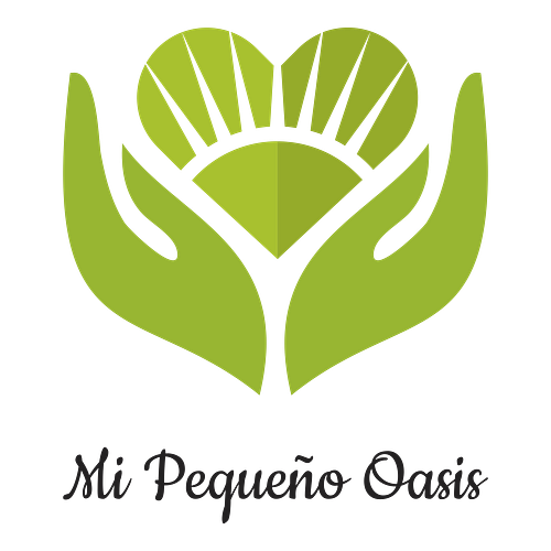 Logo cristiano de una empresa llamada Mi Pequeño Oasis.