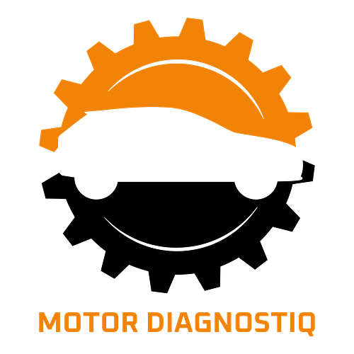 Ein Logo für eine Autowerkstadt namens Motor Diagnostiq.
