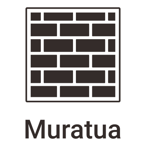 Un logo per un'impresa di costruzioni che si chiama Muratua.