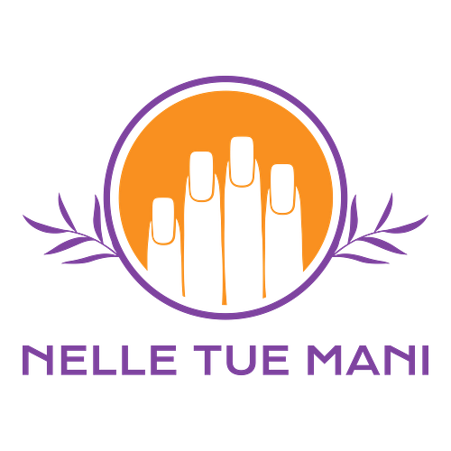 Un logo per un salone per le unghie che si chiama Nelle tue Mani.