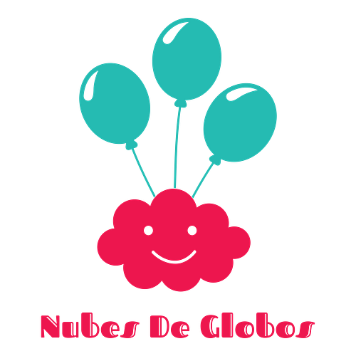 Logo para un negocio de decoraciones para fiestas llamado "Nubes de Globos".