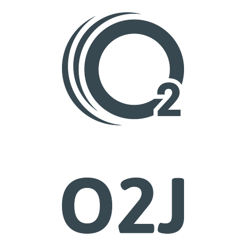 Un logo d'entreprise de nettoyage pour une entreprise appelée O2J.