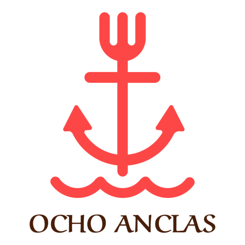 Logo para un negocio de manualidades de una empresa llamada Ocho Anclas.