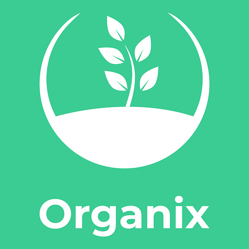 Logotipo para uma empresa agrícola chamada Organix.