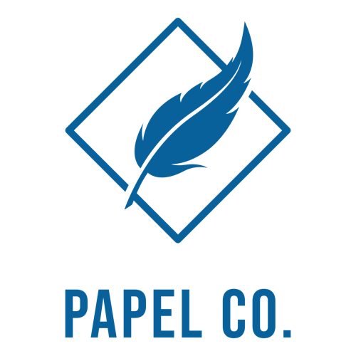 Logo para un negocio de manualidades de una empresa llamada Papel Co.