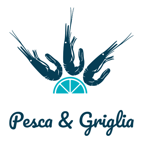 Un logo per un ristorante che si chiama Pesca & Griglia.