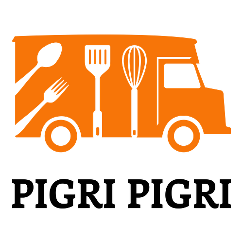 Un logo per un ristorante italiano che si chiama Pigri Pigri.