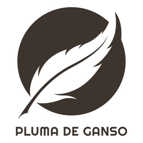 Logo para podcast llamado Pluma de Ganso.