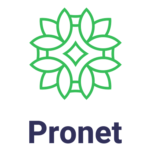 Un logo d'entreprise de nettoyage pour une entreprise appelée ProNet.